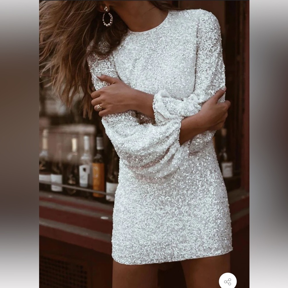 Size small sparkly white dress